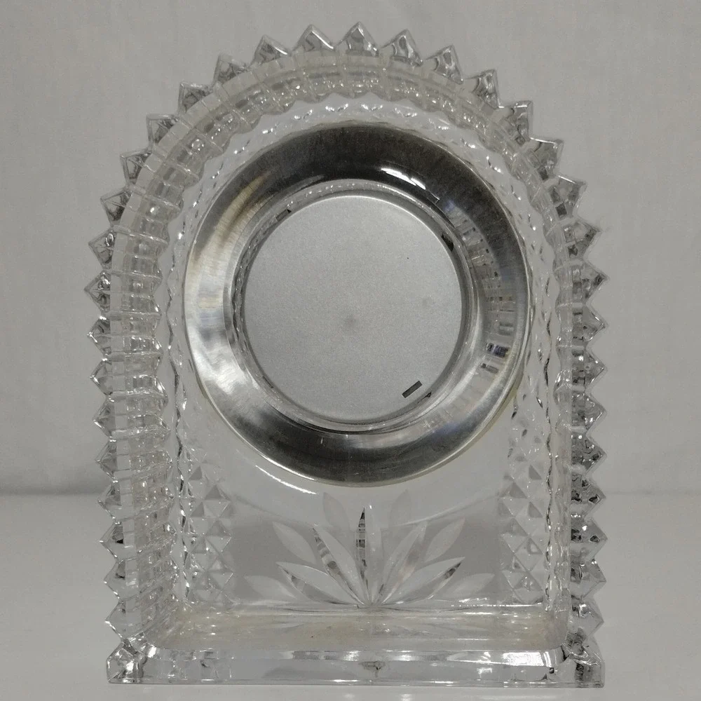 BRC Crystal Table Clock Quartz West Germany Gold Accent‎ Home Decor Not Tested